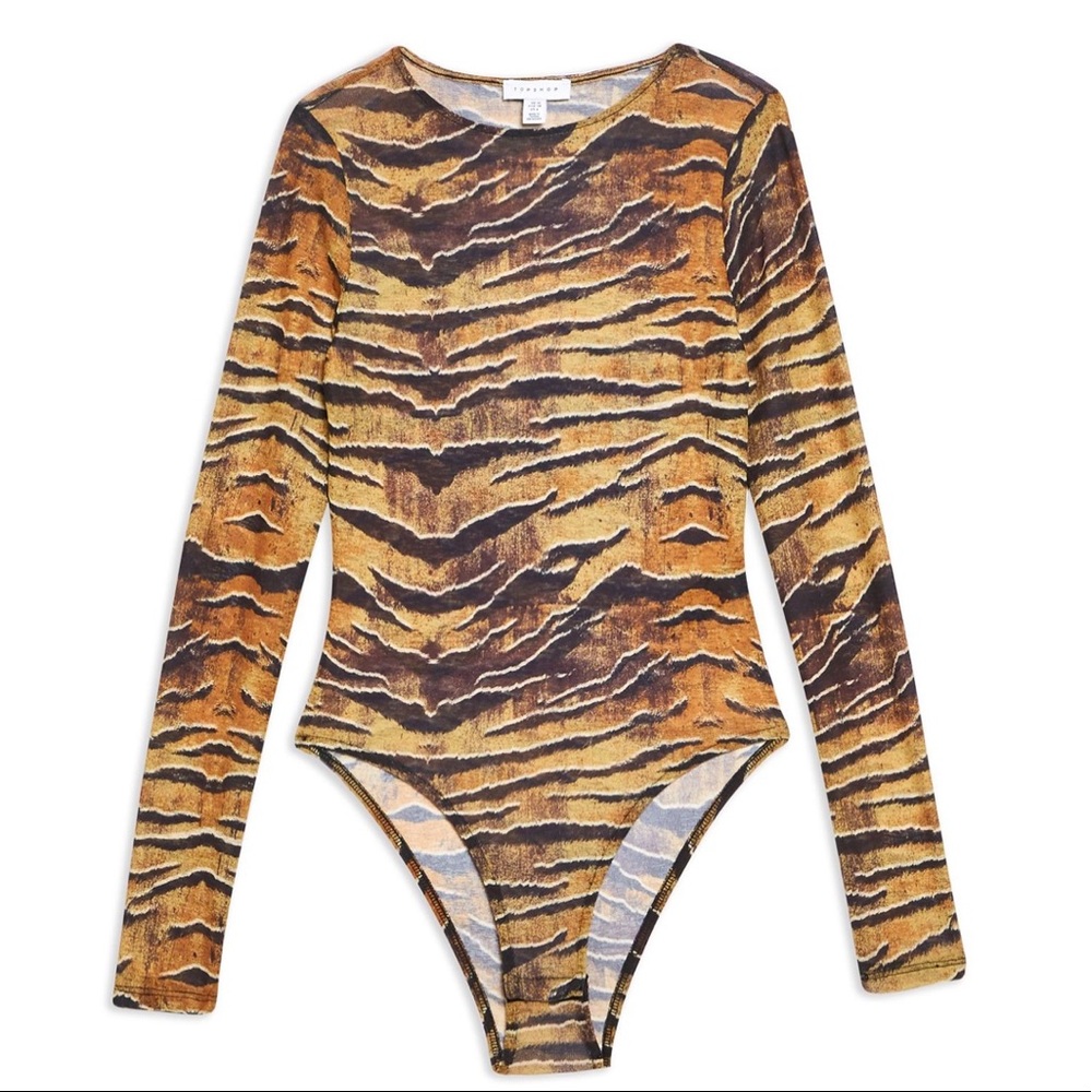 TOP SHOP | Tiger Print Bodysuit